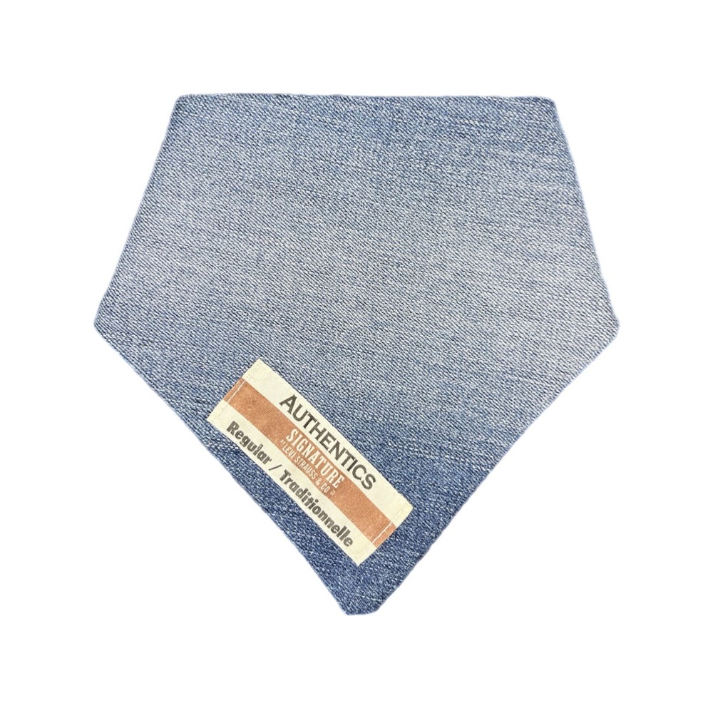 13” Levi’s Dog Bandana, Levi Strauss, Levi Jeans, Repurposed Levi Strauss
